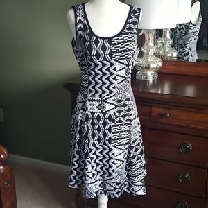 NY Collection Geo Print Sleeveless Dress